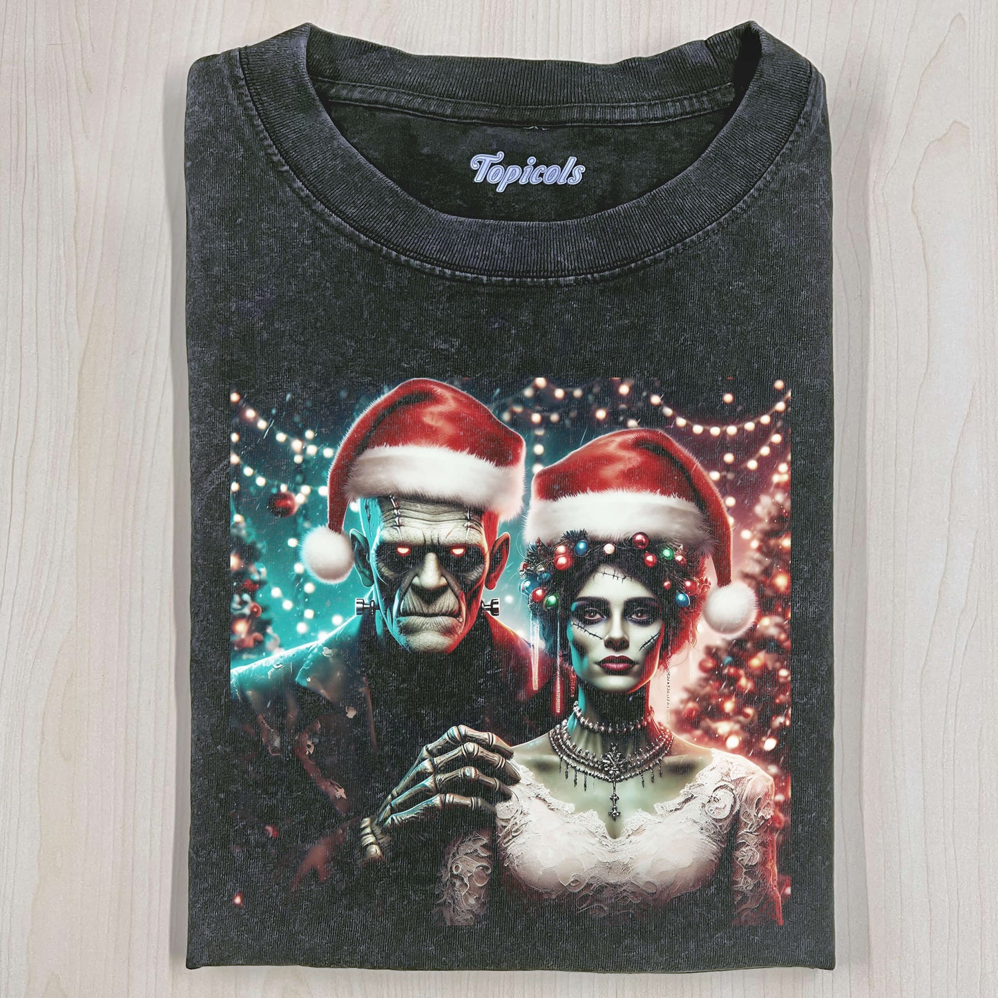 SPOOKY AND BRIGHT CHRISTMAS T-SHIRT - clothing by TeeHivey.com (Image 1)