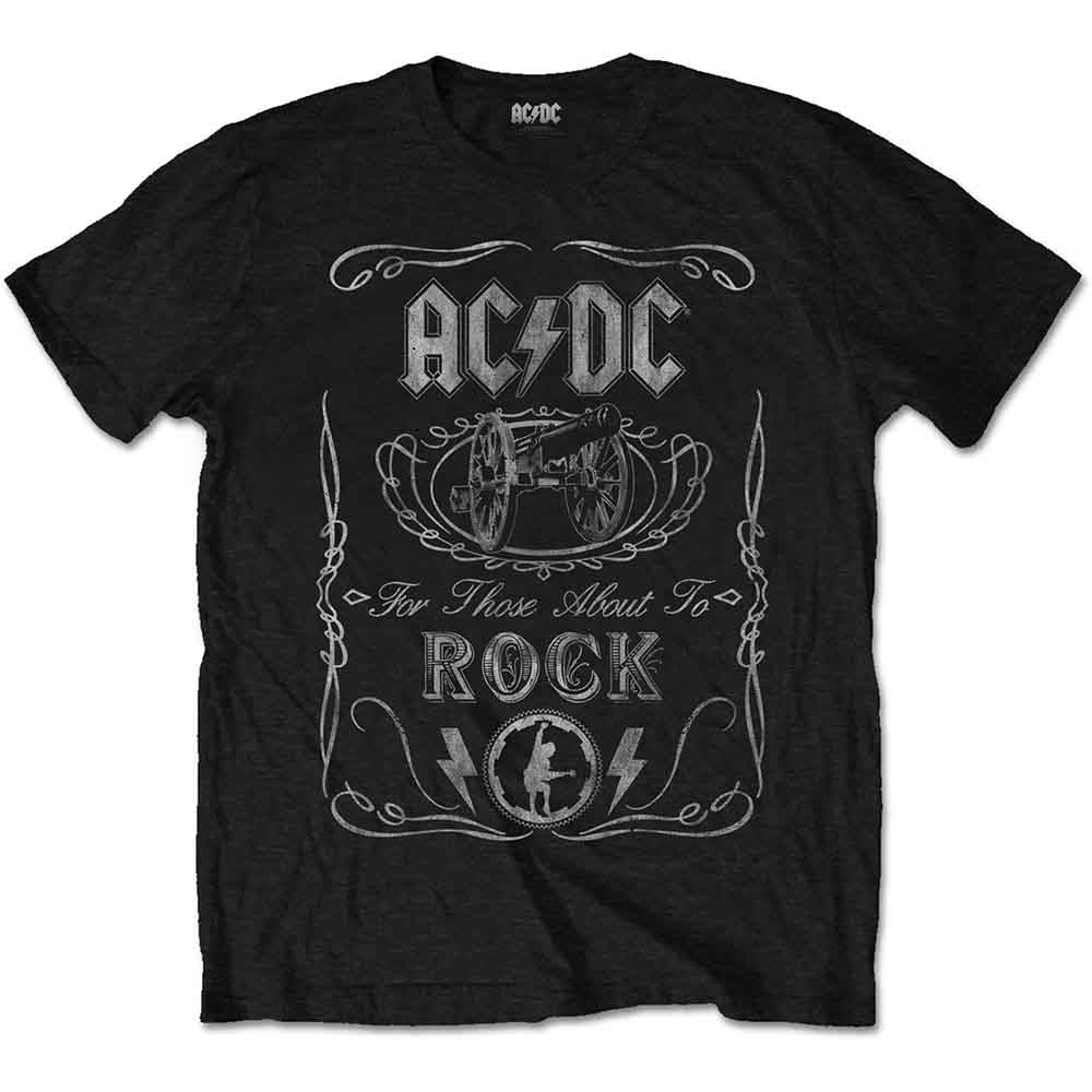 AC/DC Cannon Swig Vintage Mens T Shirt Black