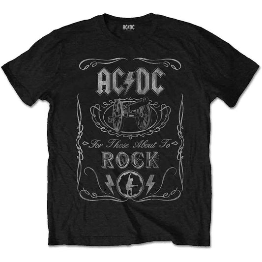 AC/DC Cannon Swig Vintage Mens T Shirt Black