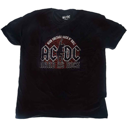 AC DC  Hard As Rock T Shirt Black