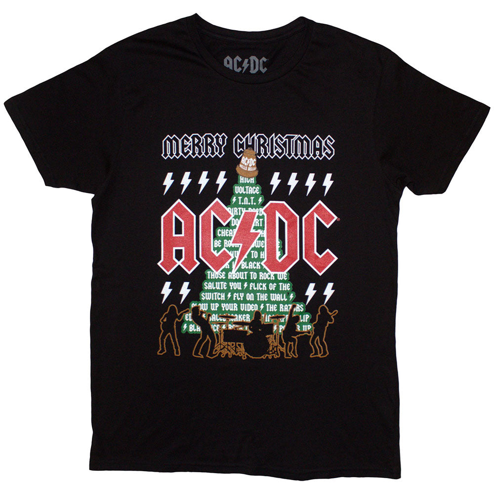 AC/DC Merry Christmas Mens T Shirt Black