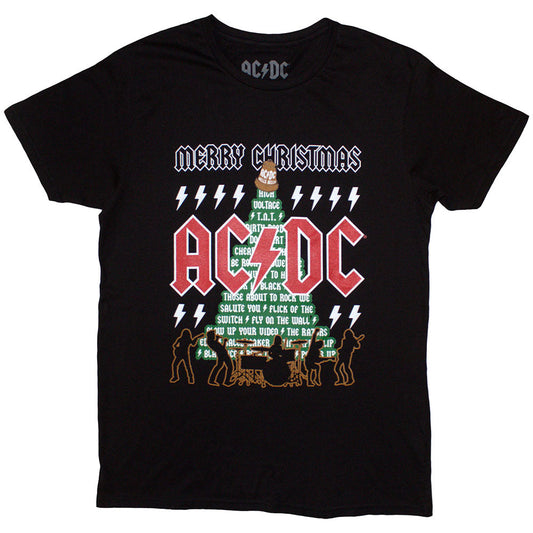 AC/DC Merry Christmas Mens T Shirt Black