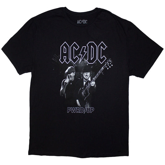 AC/DC PWRD-UP B&W Photo T Shirt Black