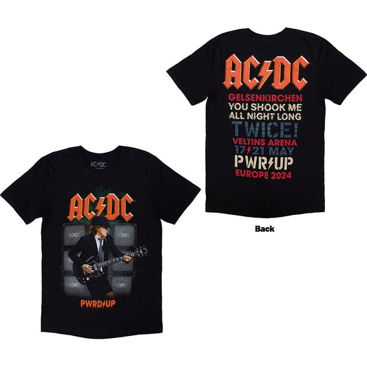 AC/DC PWRD-UP Gelsenkirchen 24 Mens T Shirt Black