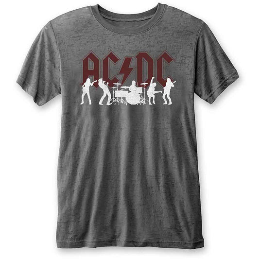 AC DC  Silhouettes TShirt Grey