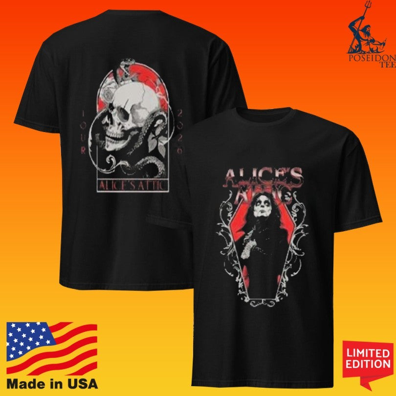Alice Cooper Alice’s Attic Coffin Tour 2026 T-shirt