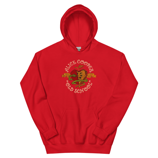 Alice Cooper Old School Mens Hoodie Red