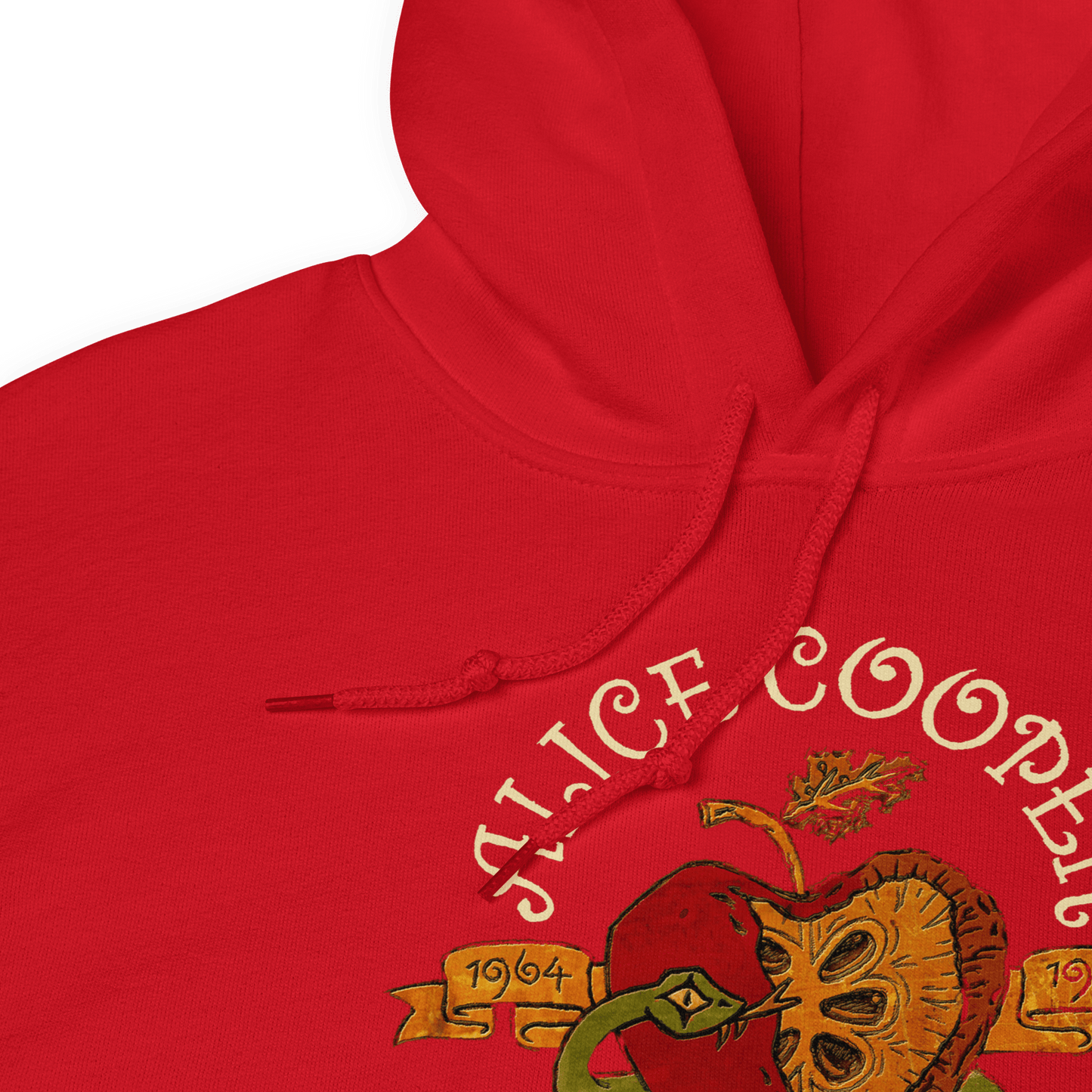 Alice Cooper Old School Mens Hoodie Red