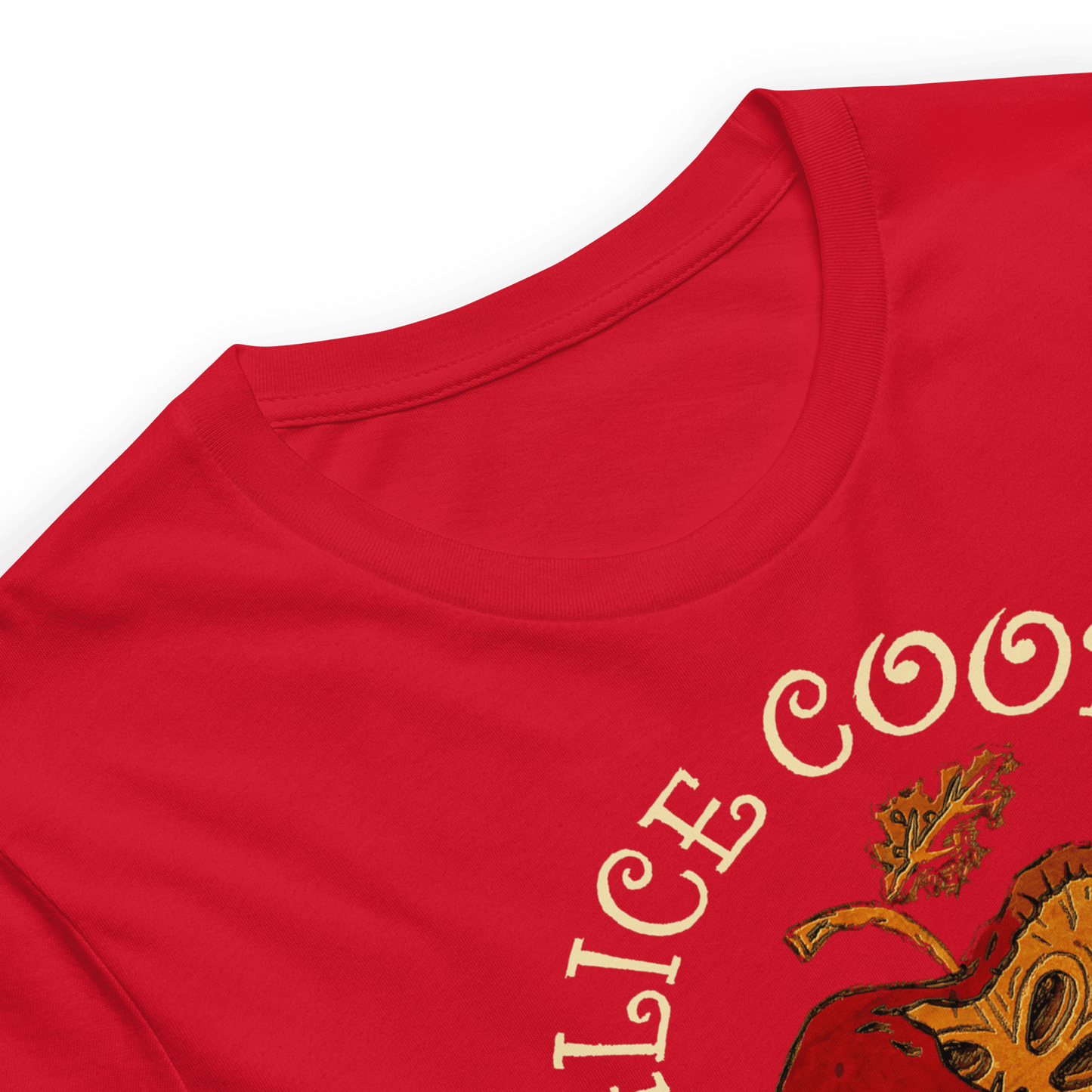 Alice Cooper Old School Jumbo Print Mens T Shirt Red