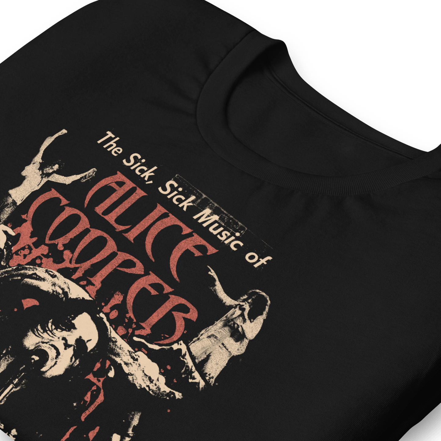 Alice Cooper Sick Sick Jumbo Print Mens T Shirt Black