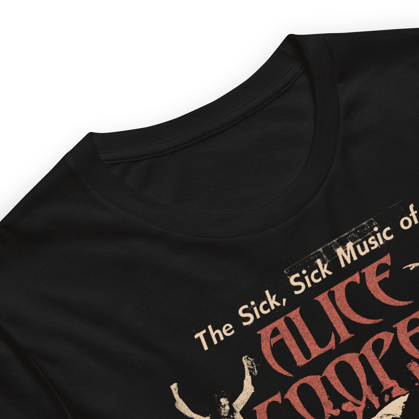 Alice Cooper Sick Sick Jumbo Print Mens T Shirt Black