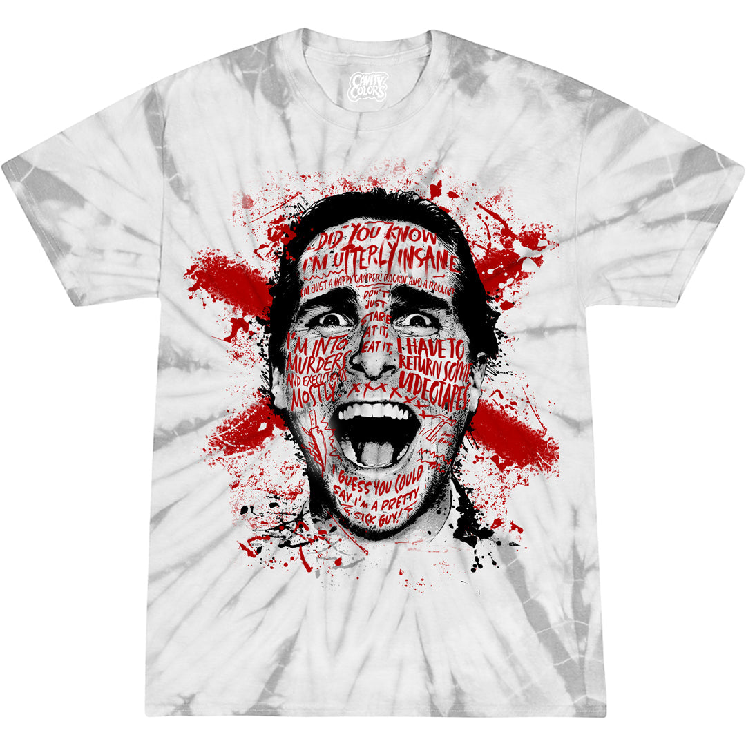 AMERICAN PSYCHO: VERGE OF FRENZY - TIE-DYE T-SHIRT (BONE TIE-DYE)