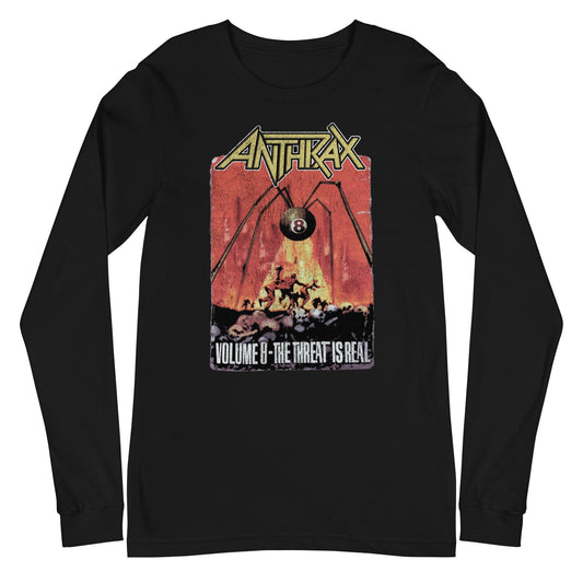 Anthrax The Threat Is Real Mens Long Sleeve T Shirt Black - clothing by TeeHivey.com
