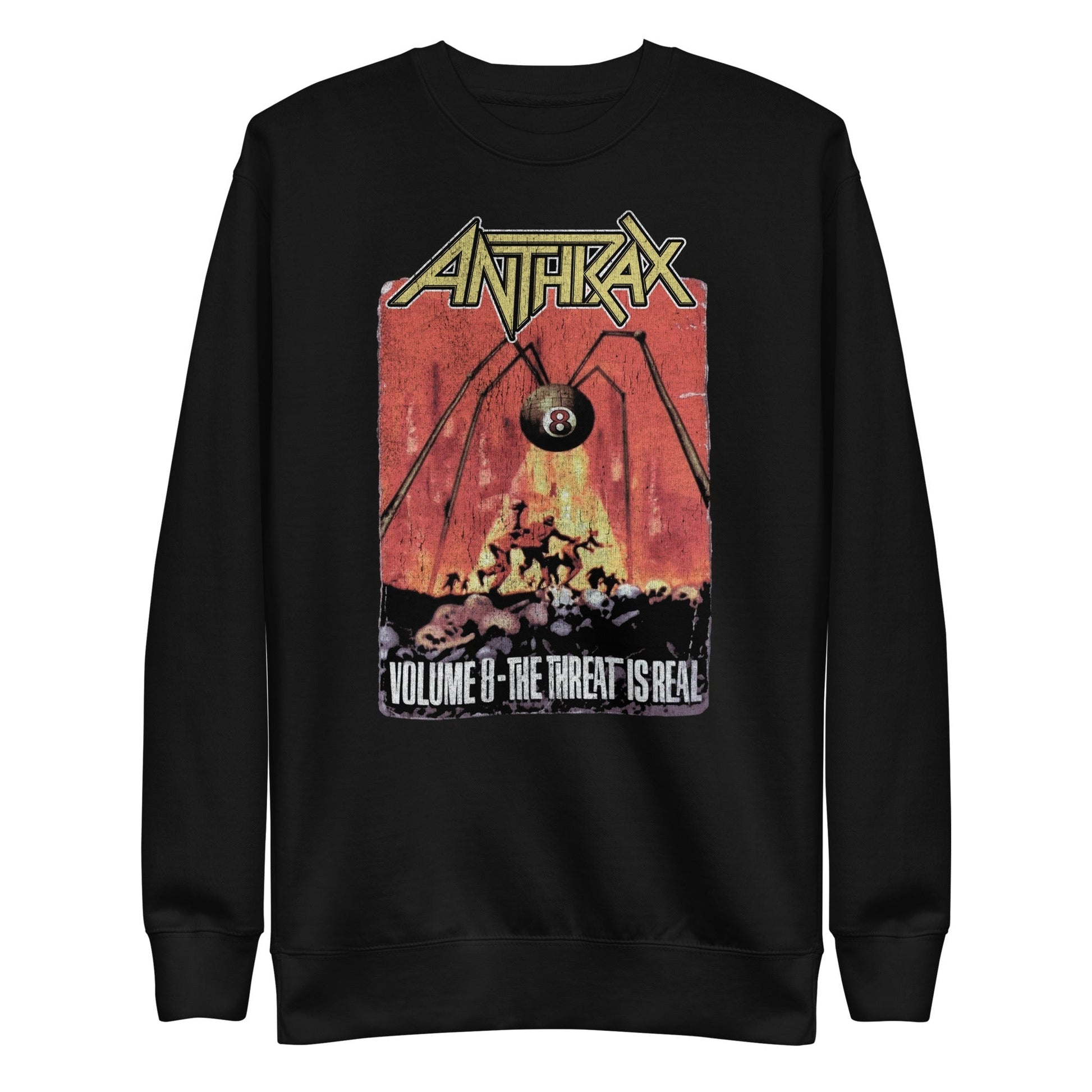 Anthrax The Threat Is Real Mens Sweatshirt Black - clothing by TeeHivey.com