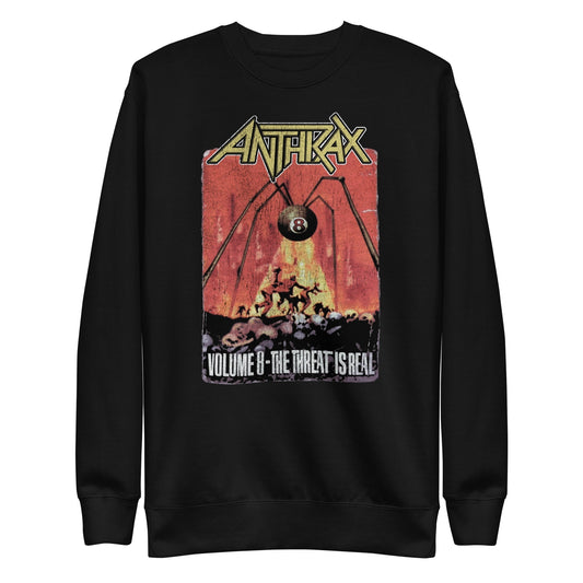 Anthrax The Threat Is Real Mens Sweatshirt Black - clothing by TeeHivey.com