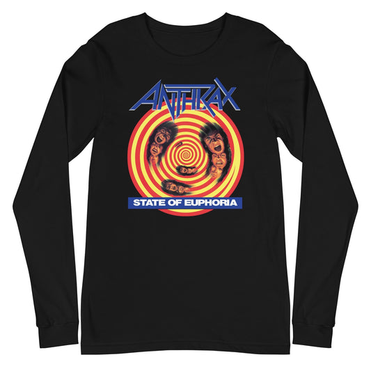 Anthrax - State Of Euphoria Mens Long Sleeve T Shirt Black - clothing by TeeHivey.com