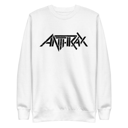 Anthrax Classic Logo Mens Sweatshirt White - clothing by TeeHivey.com