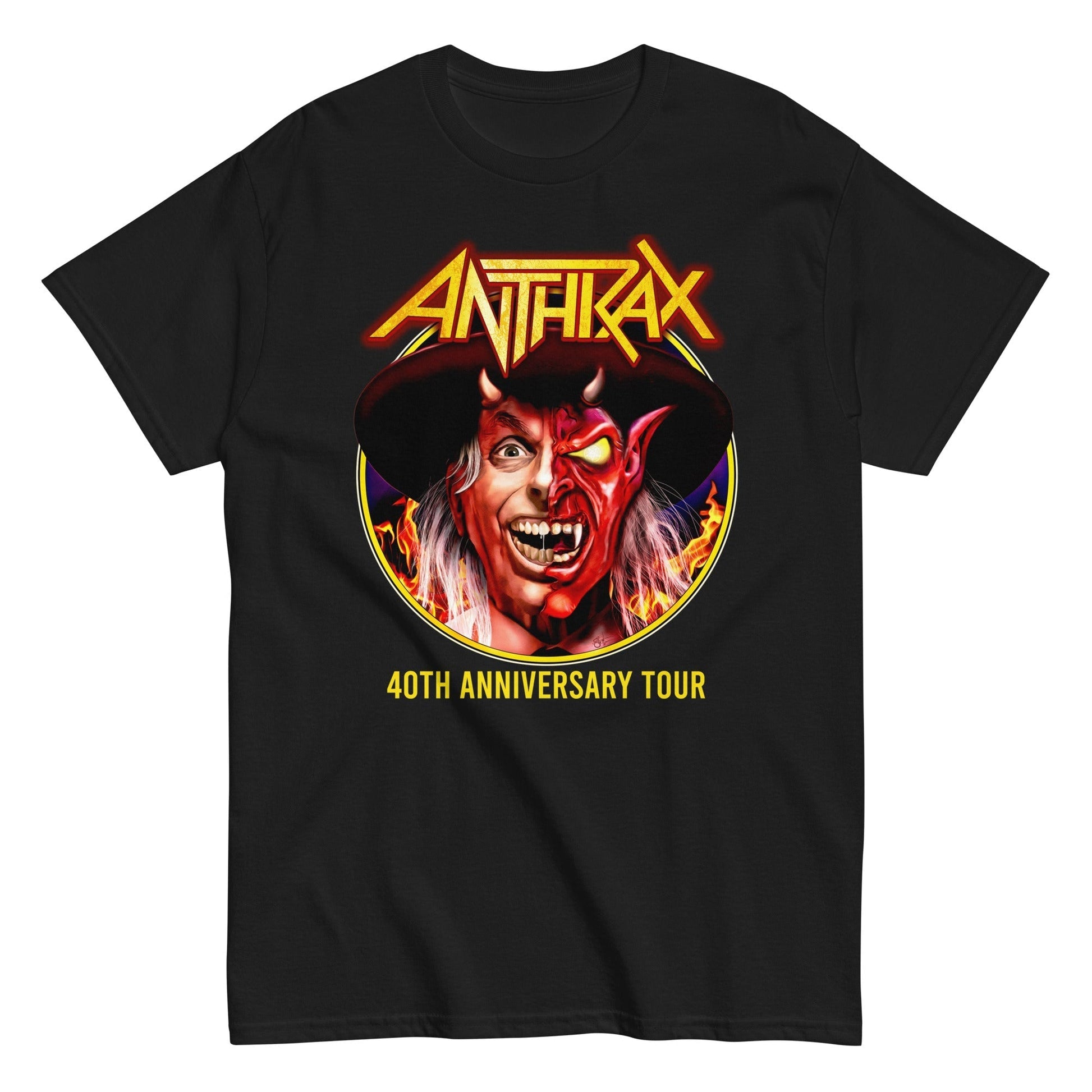 Anthrax Half Devil Mens T Shirt Black - clothing by TeeHivey.com