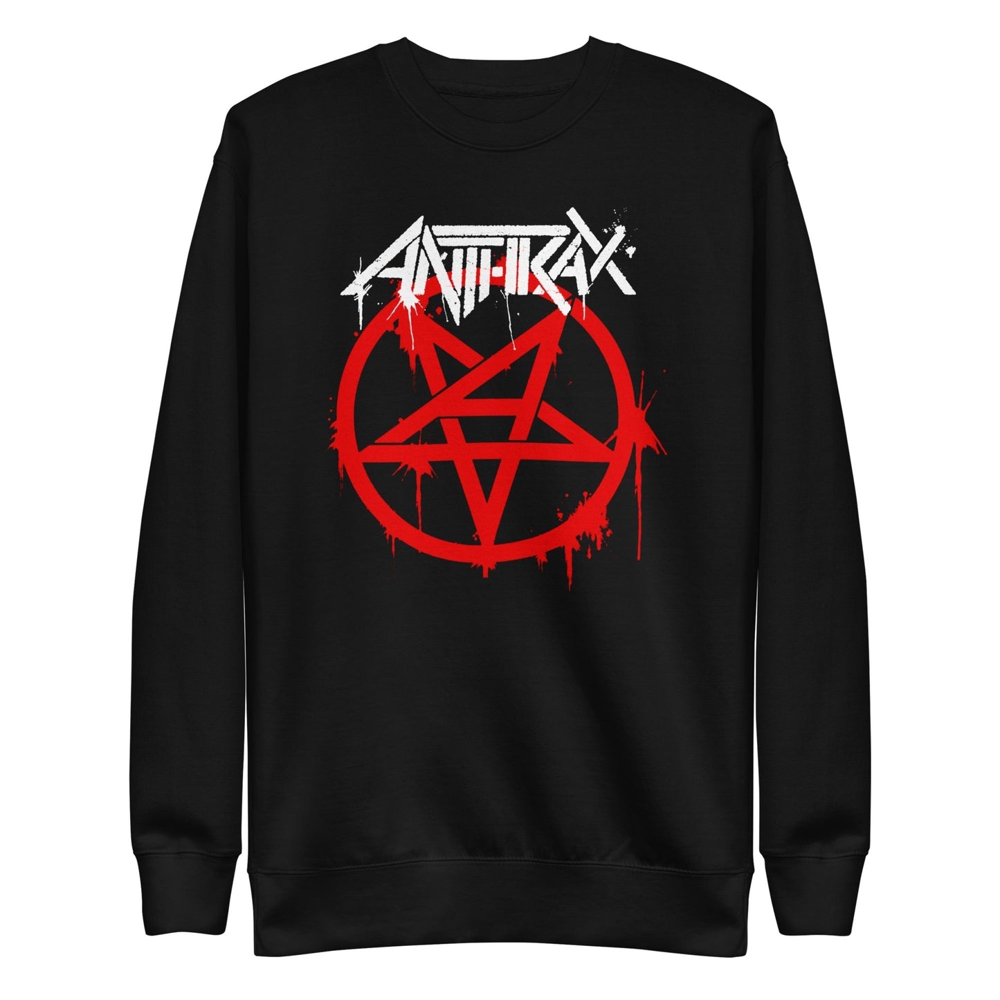 Anthrax Pentagram Logo Mens Sweatshirt Black - clothing by TeeHivey.com