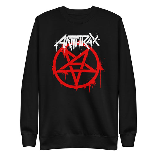 Anthrax Pentagram Logo Mens Sweatshirt Black - clothing by TeeHivey.com