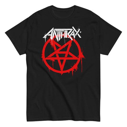 Anthrax Pentagram Logo Mens T Shirt #1026 Black - clothing by TeeHivey.com