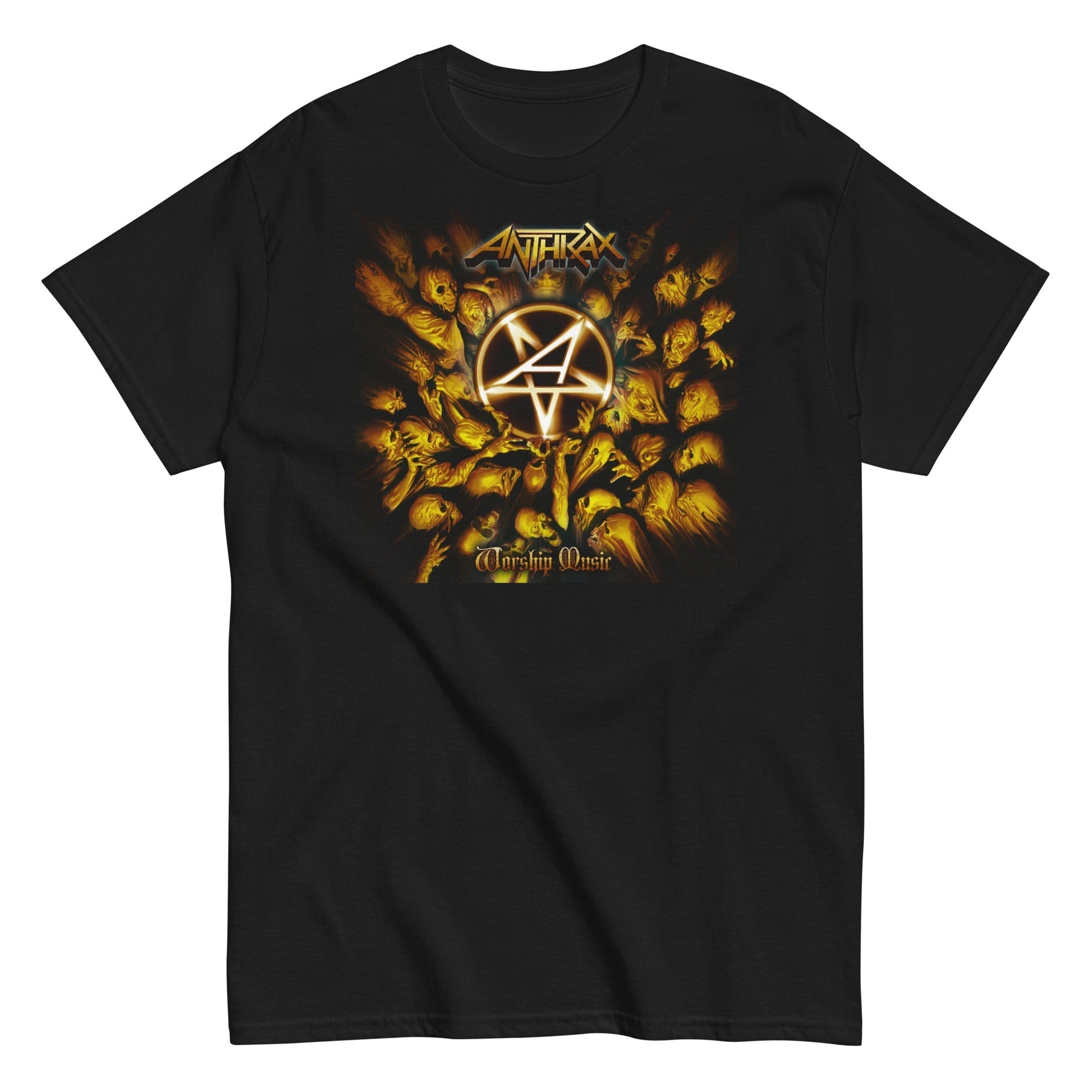 Anthrax Pentagram Logo Mens T Shirt Black - clothing by TeeHivey.com