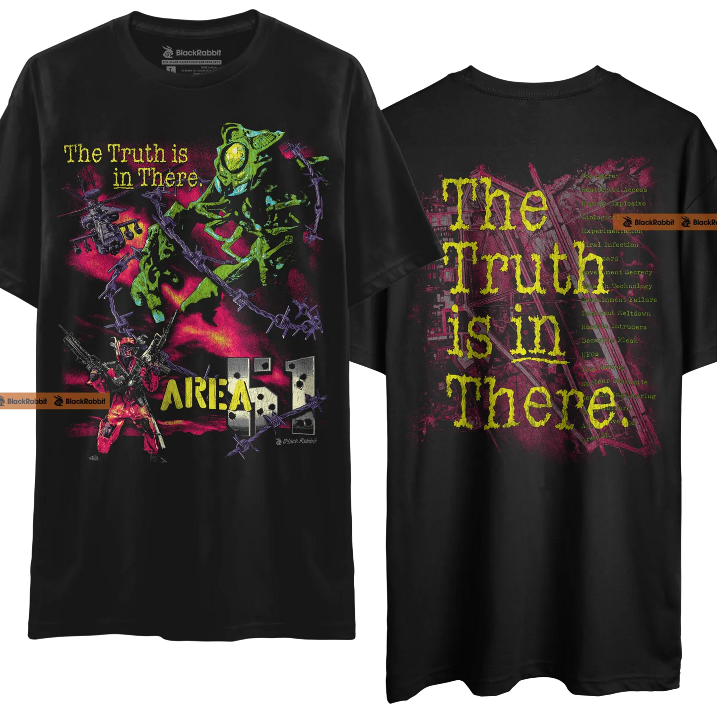 Area 51 [Front + Back Print] 1995 Arcade Game 90s Retro Unisex Classic T-Shirt