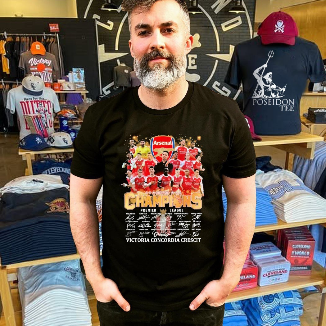 Arsenal Champions 2026 Victoria Concordia Crescit T-shirt