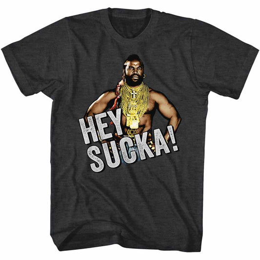 Mr. T - Hey Sucka - Short Sleeve - Heather - Adult - T-Shirt - clothing by TeeHivey.com