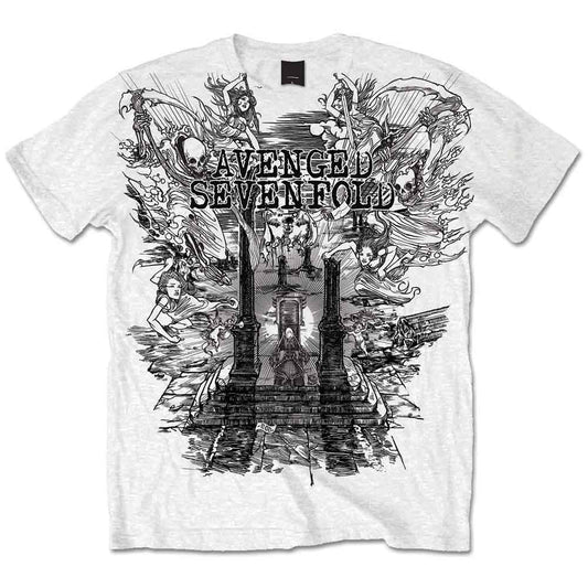 Avenged Sevenfold Land of Cain T Shirt White