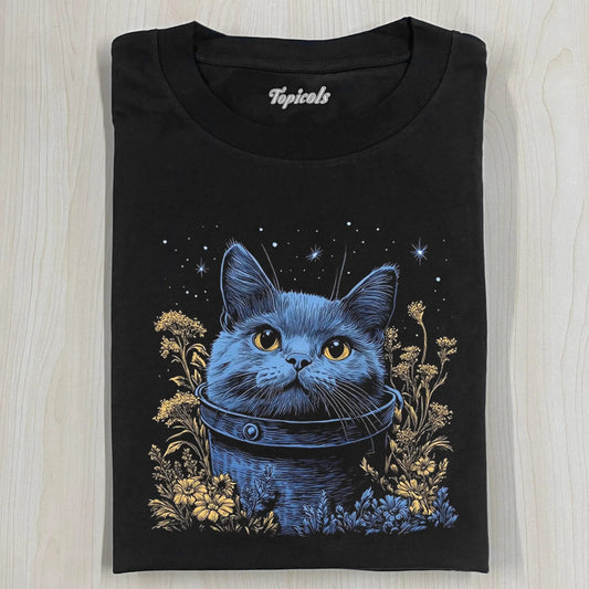 BLUE CAT TEE - clothing by TeeHivey.com (Image 1)