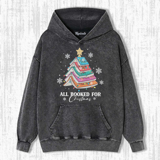 BOOKS CHRISTMAS TREES HOODIE