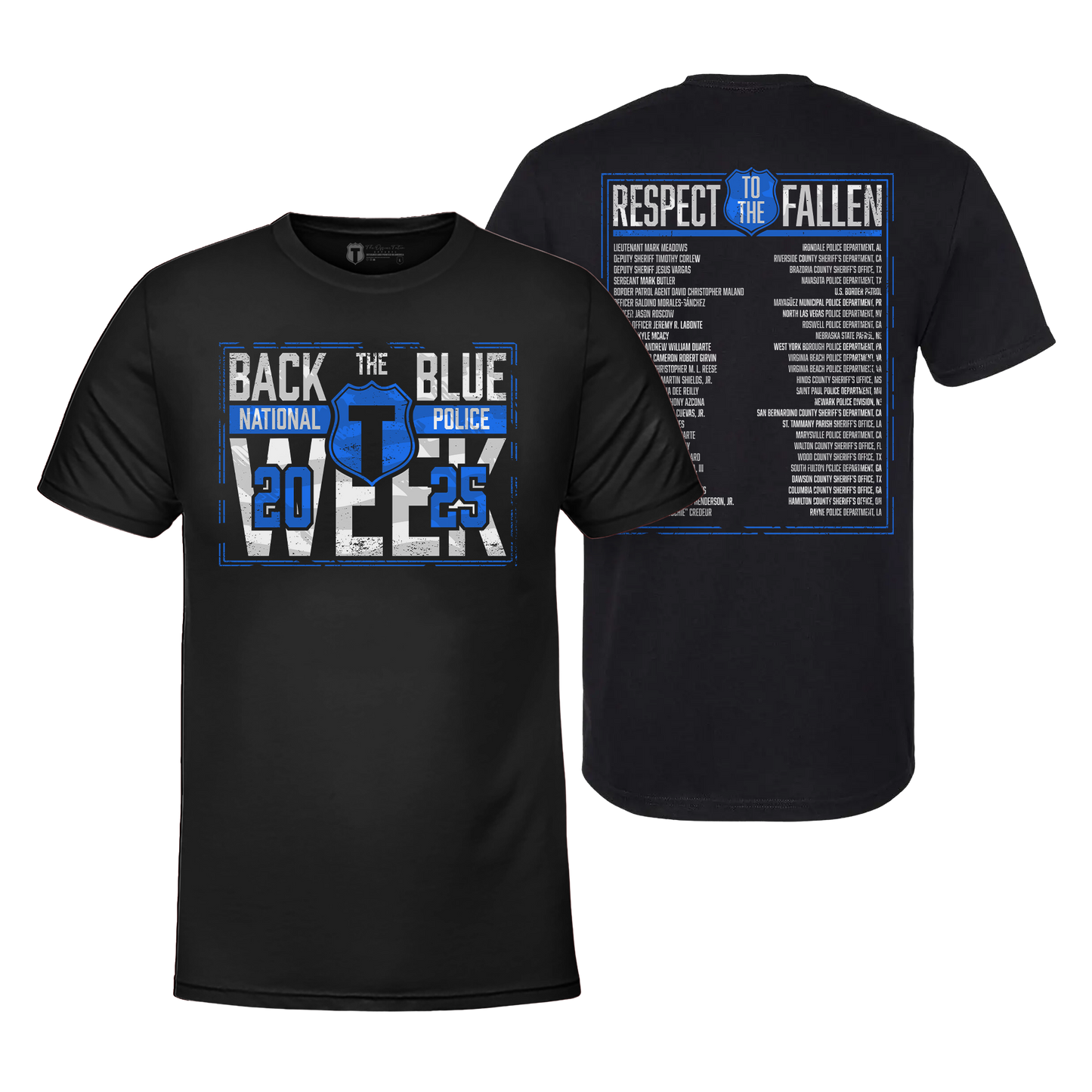 Back The Blue Police Commemorative T-Shirt - SIGNED