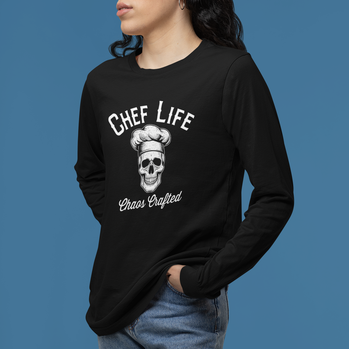 Chef Life Skull Unisex Long Sleeve Tee