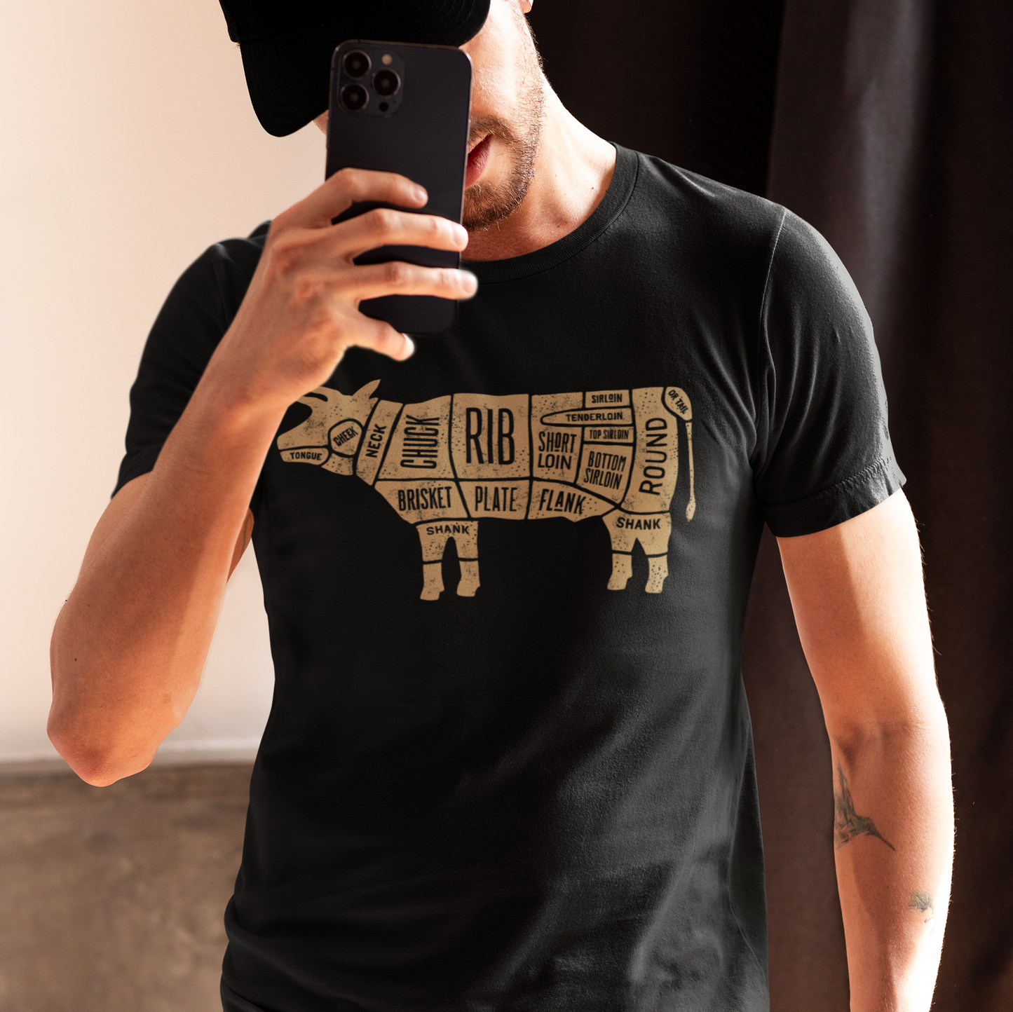 Beef Cow Diagram Tee