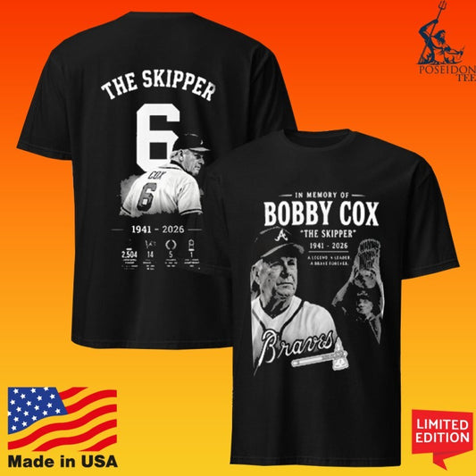 Bobby Cox The Skipper 1941 2026 Braves T-shirt