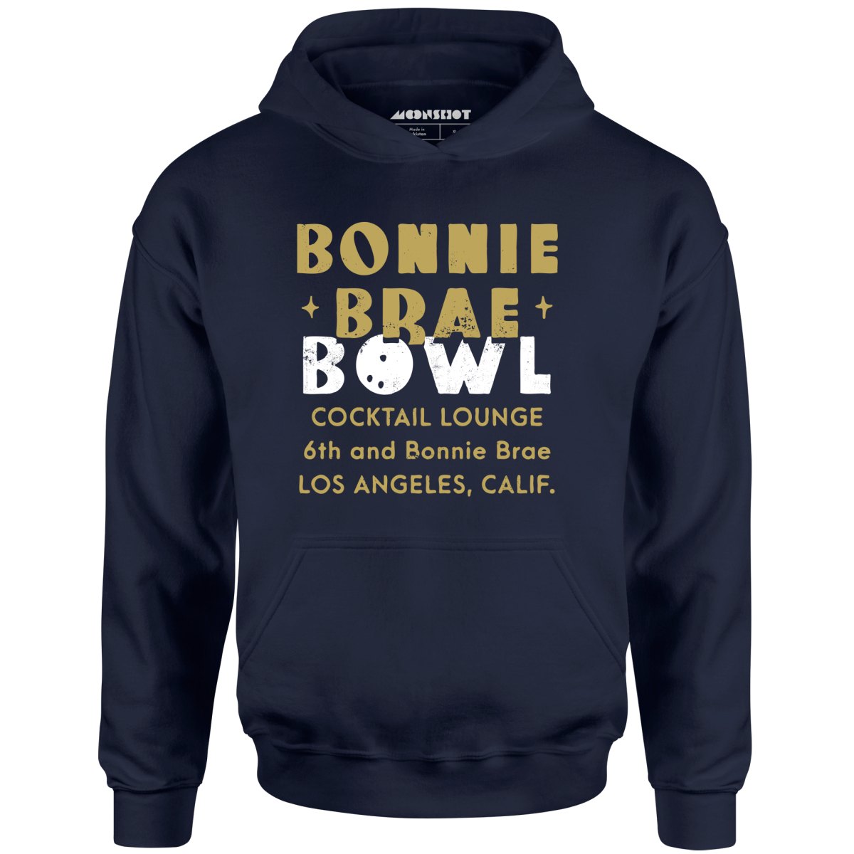 Bonnie Brae Bowl - Los Angeles, CA - Vintage Bowling Alley - Unisex Hoodie