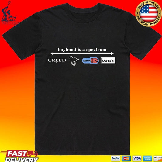 Boyhood Is A Spectrum Creed Blink 182 Oasis T-shirt