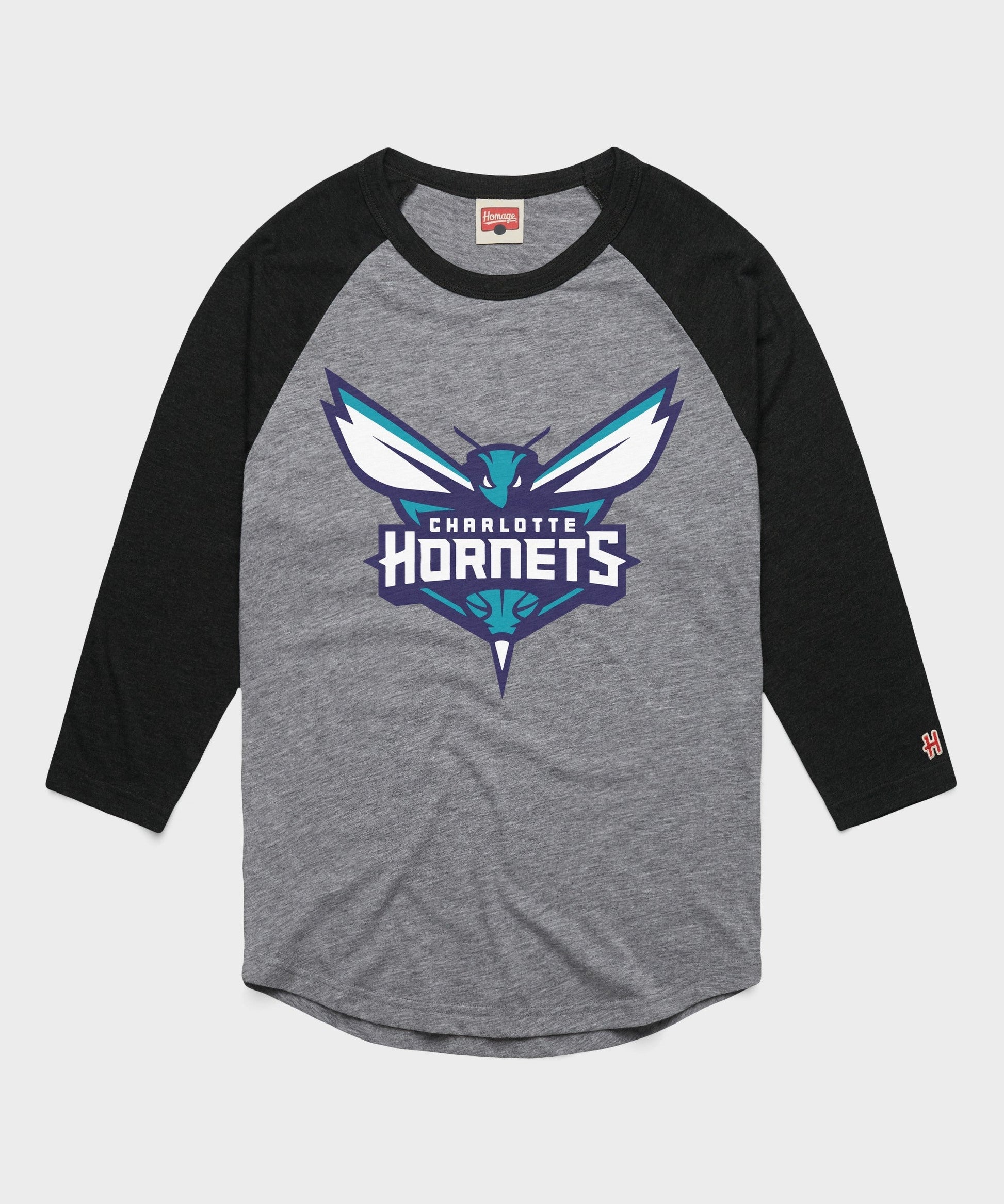 Charlotte Hornets Logo Raglan