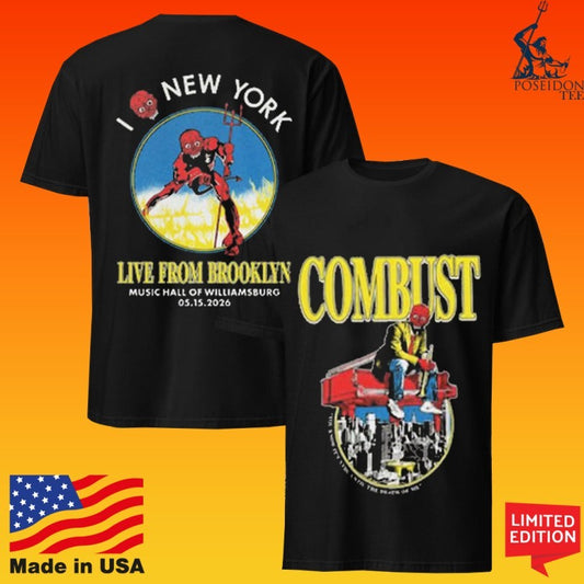 Combust A Double Rip Of An Old Billy Joel And An Old Iron Maiden T-shirt