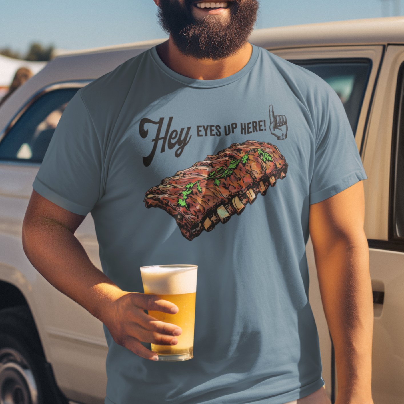 Ribs Rack Funny BBQ Tee