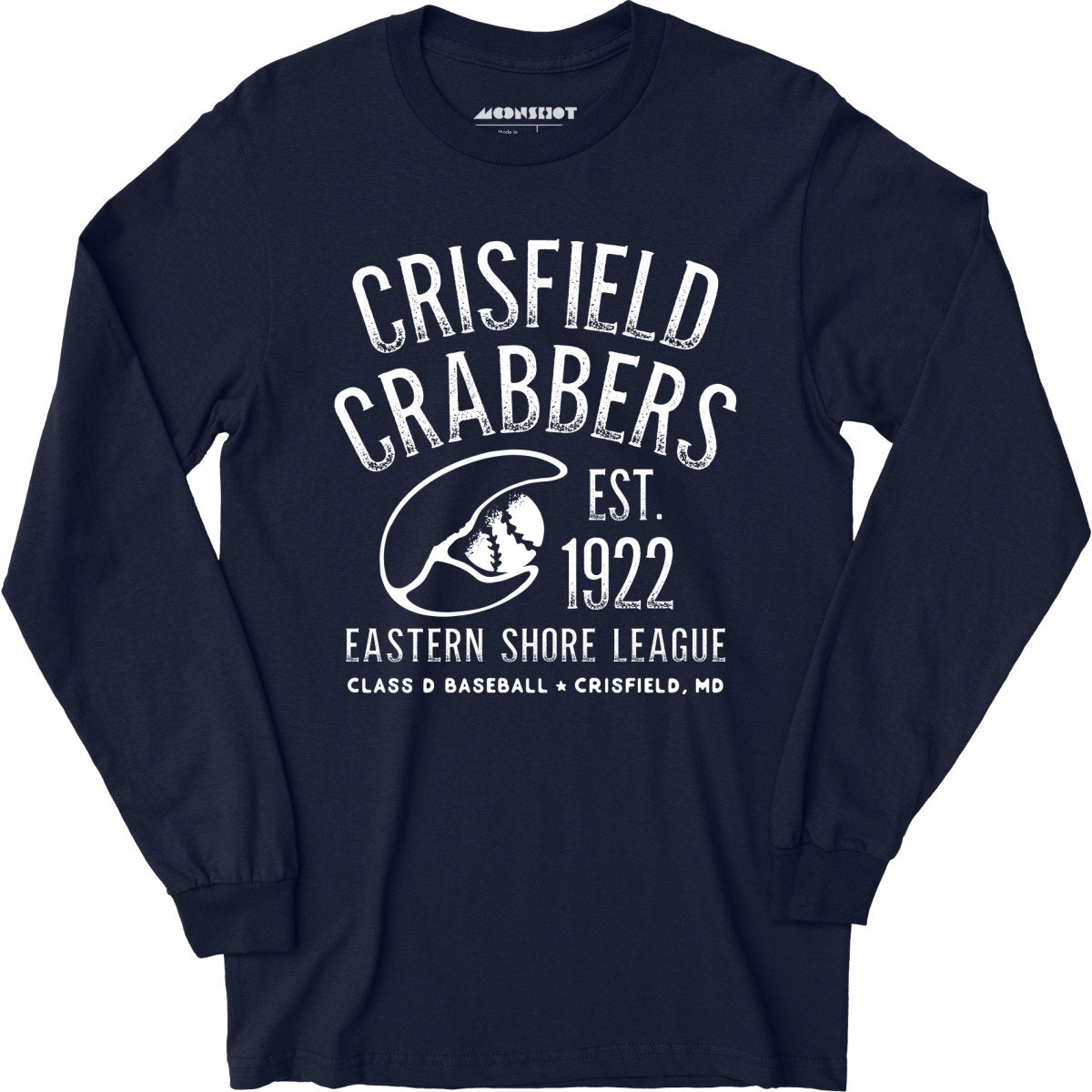 Crisfield Crabbers - Maryland - Vintage Defunct Baseball Teams - Long Sleeve T-Shirt