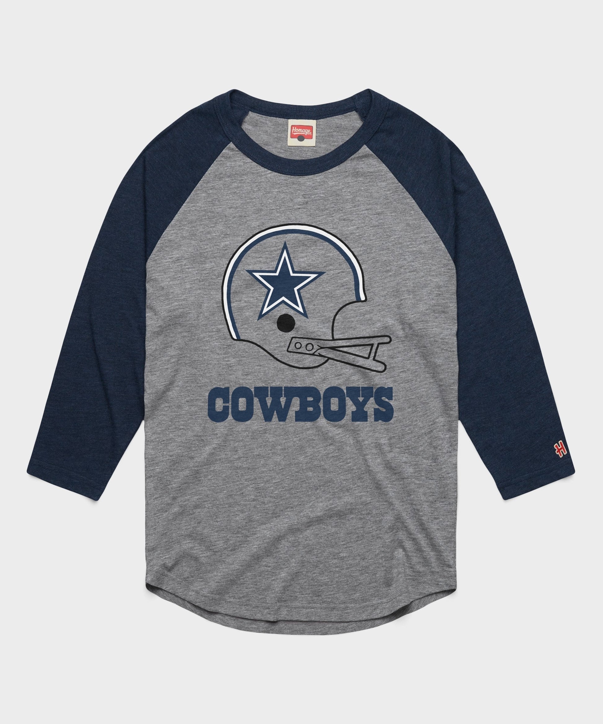 Dallas Cowboys Big Helmet Raglan