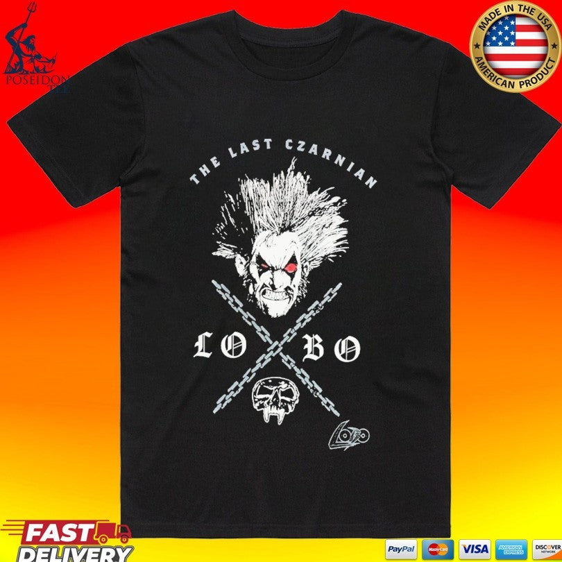 Dc Comics The Last Czarnian Lobo Crossed Chains T-shirt