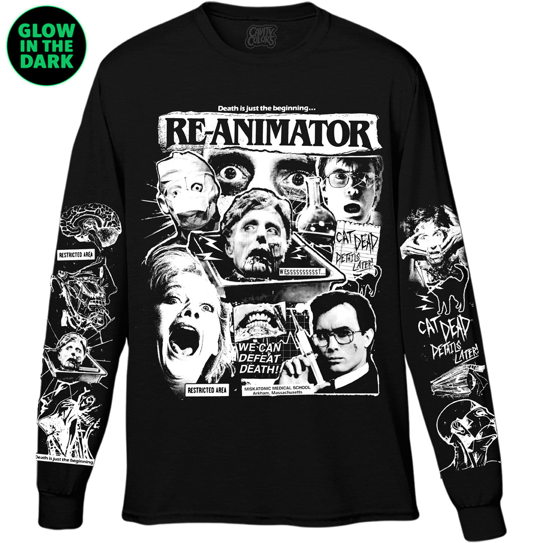 RE-ANIMATOR: DEATH DEFEATED - LONG SLEEVE SHIRT (GLOW IN THE DARK)