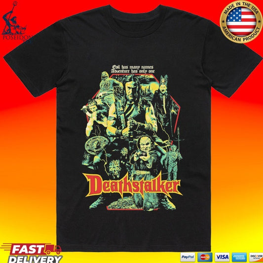 Deathstalker Evil Has Many Names Adventure Has Only One Reign Of Darkness T-shirt