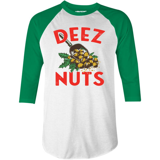 Deez Nuts Christmas - 3/4 Sleeve Raglan T-Shirt