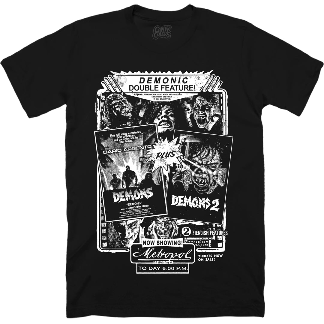 DEMONS DOUBLE FEATURE - T-SHIRT (GLOW IN THE DARK)
