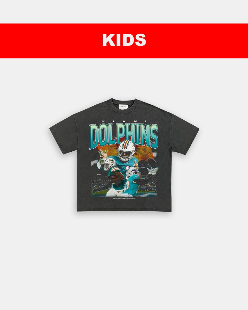 DOLPHINS - KIDS TEE - clothing by TeeHivey.com (Image 1)