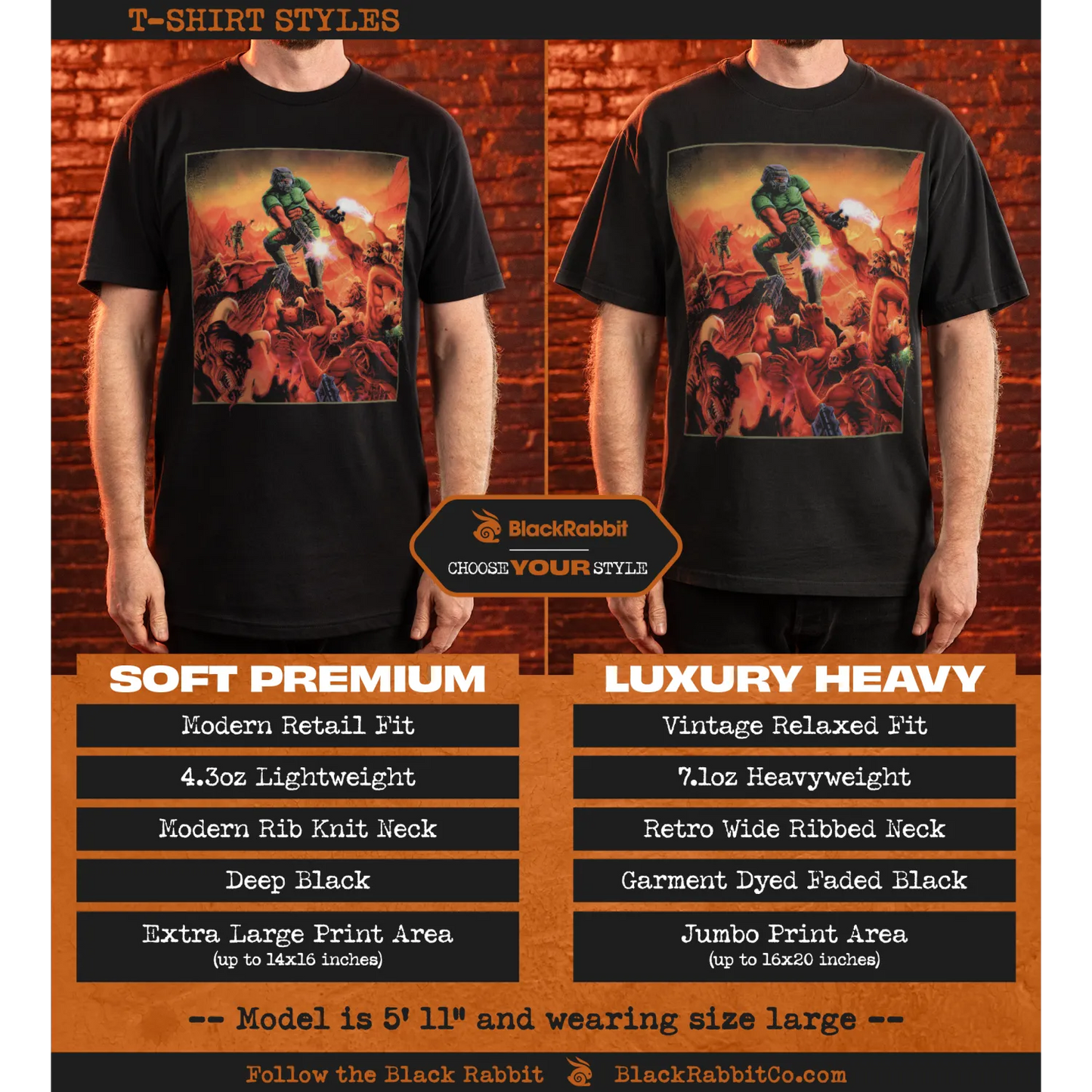 Doom Cover Box Art 90s Retro Vintage Unisex Classic T-Shirt